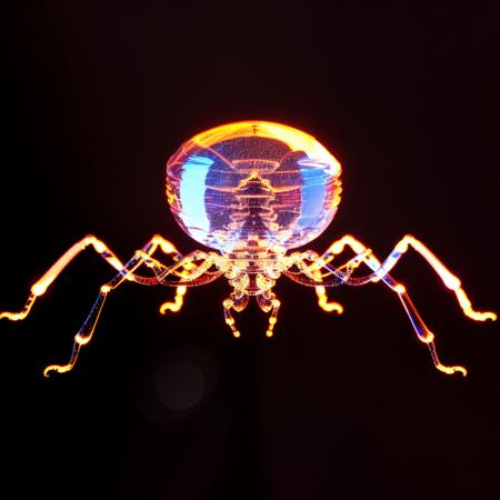 00280-1076095145-a (shineglasscd, neon lights, light particles, colorful_1.3, gradient, chromatic aberration) spider, bug,standing, (solo_1.2), ,.png